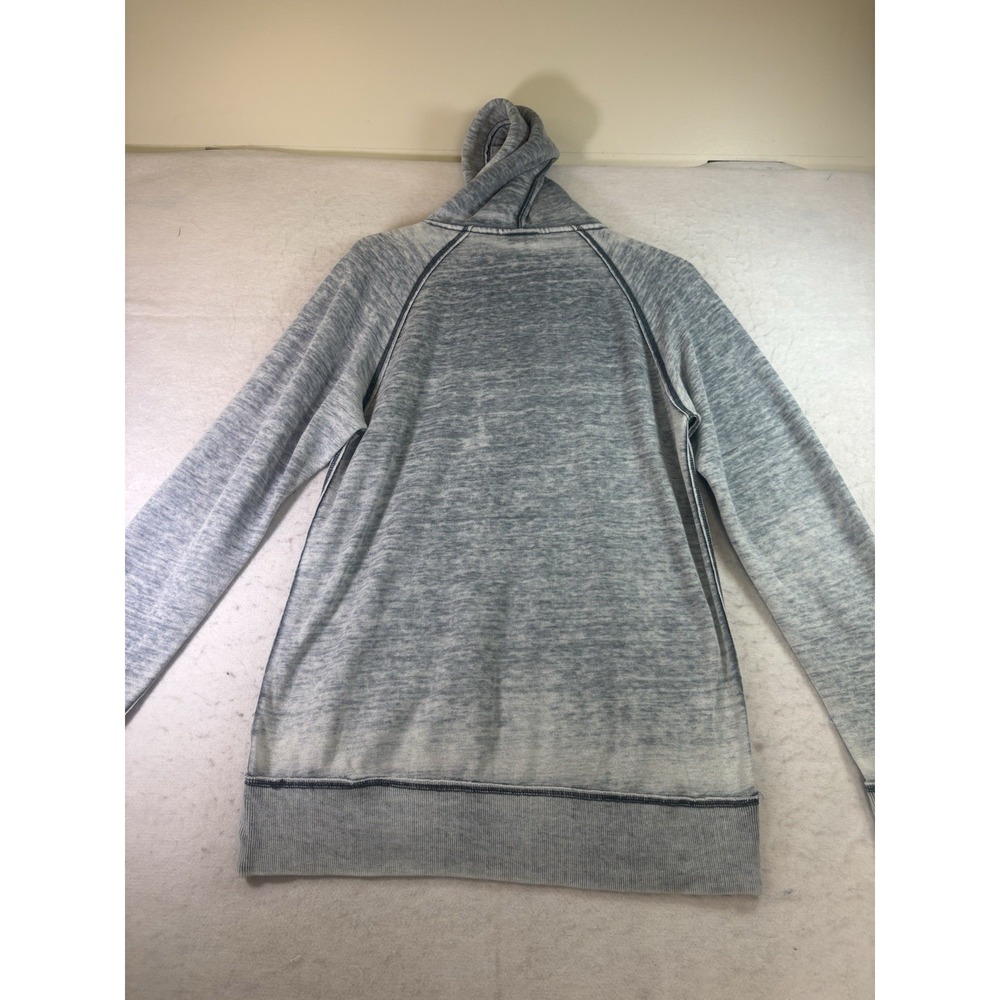 J America Acid Wash Grey Hoodie M Oversized Kangaroo Pocket MITTEN BREWING CO - Picture 7 of 10